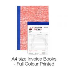 A4 size Invoice Books - Full Colour Print