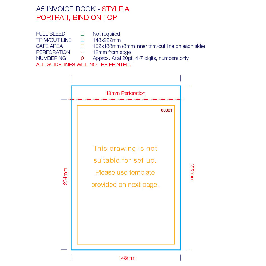 A5 size Invoice Books - Full Colour Print